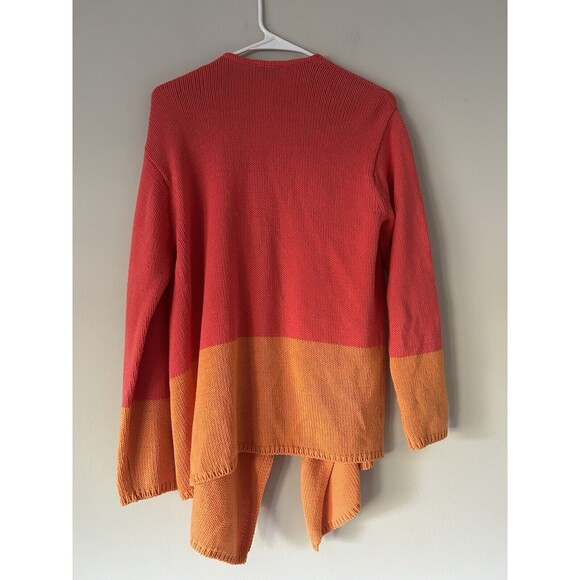 J. Jill Open Front Waterfall Cardigan Size Small Cotton Blend Fall - Picture 2 of 12